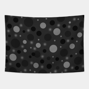 Black and grey circular shades pattern Tapestry