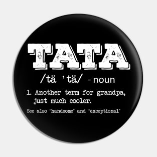 Tata Definition Shirt Best Grandpa Ever Tee Grandparents Day Pin