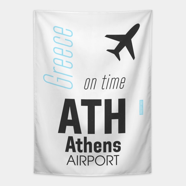 ATH Athens airport Tapestry by Woohoo