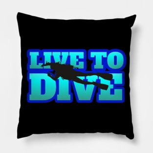 Scuba diving t-shirt design Pillow