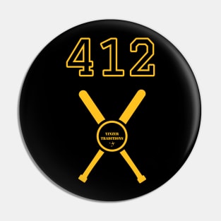 412 Baseball Pin