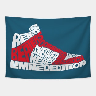 Sneakerhead detailed red white Tapestry