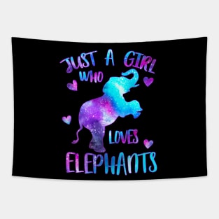 Just a girl who loves elephants Tapestry