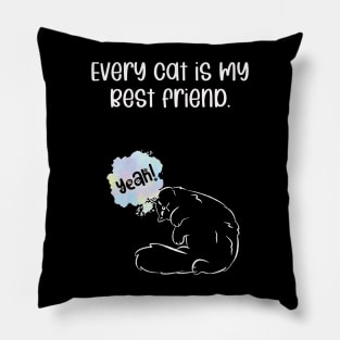 Every cat is my best friend. Pillow