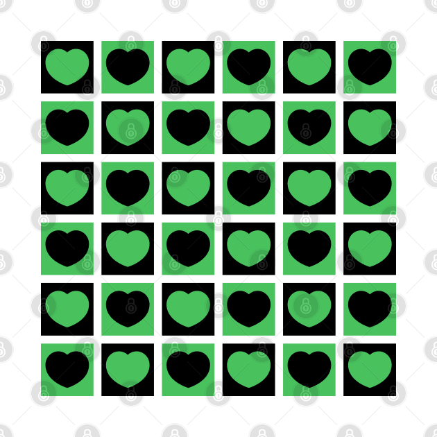 Chess board black and green for chess lovers by Ebhar