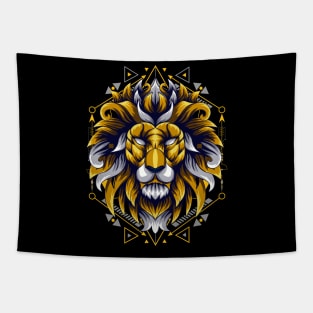 lion golden rainbow Tapestry