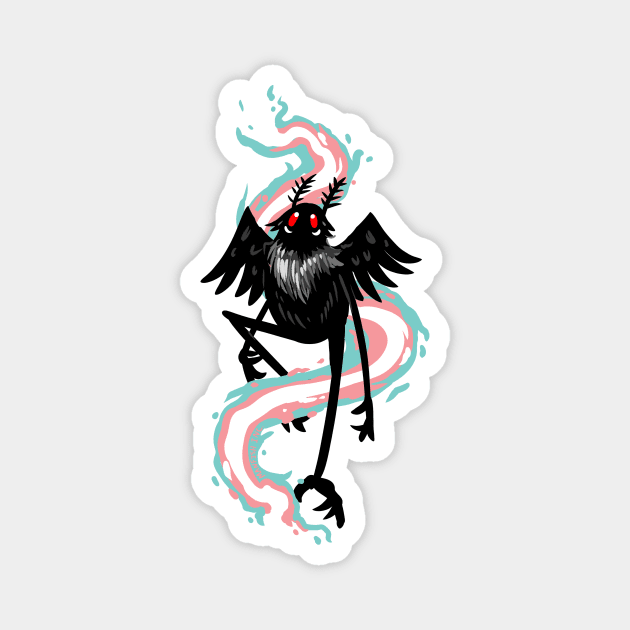 Mothman Transgender Flag Trans Pride Rights Magnet by Manfish Inc.