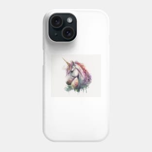 Unicorn Watercolour Painting Phone Case