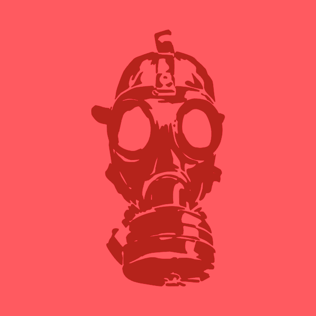 Vintage Gas Mask -- Red Edition by CeeGunn