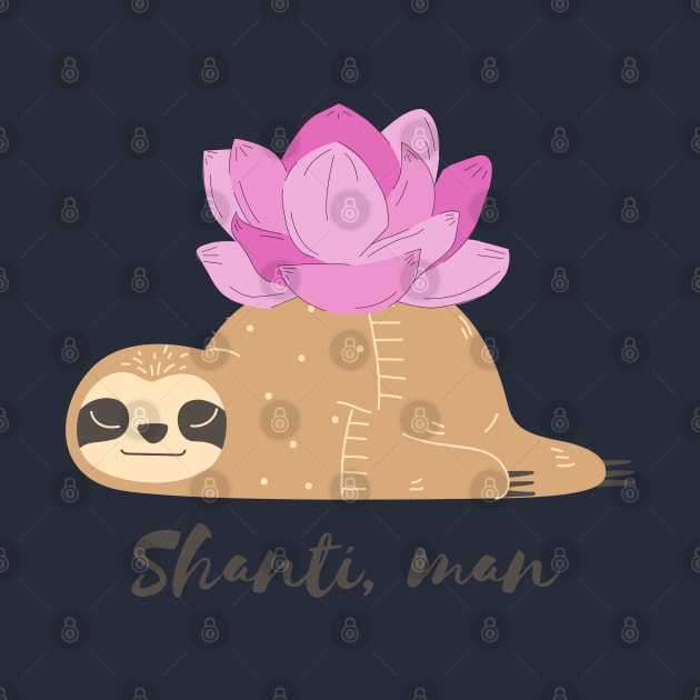 Yoga sloth - shanti by LittleAna