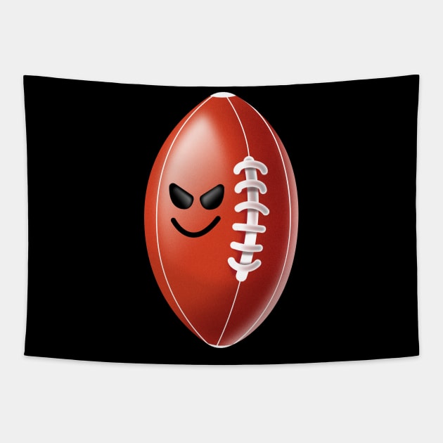 nuaghty football ball Tapestry by abdoos