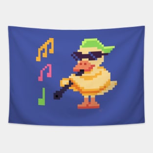 Musical Duck playing Oboe Tapestry