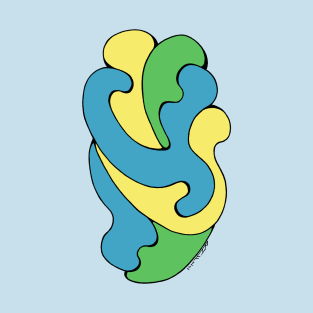 Embracing Curves (Yellow, Blue, Green) T-Shirt