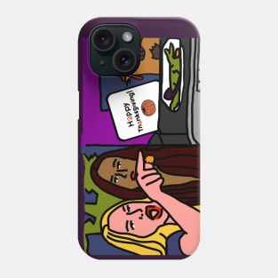 Woman Yelling at Cat Memes and Happy Thanksgiving Turkey Phone Case