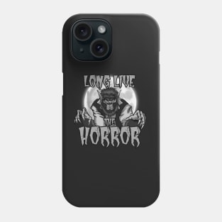 Long Live the Horror - Werewolf Black and White Phone Case