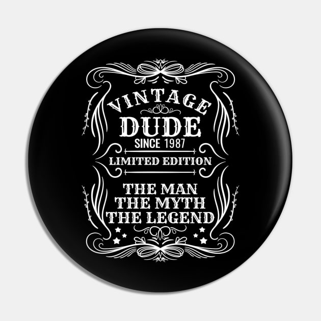 Vintage Dude 1987 Gift Pin by pa2rok