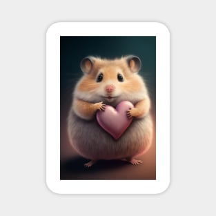 Hamster with Heart 0 Magnet