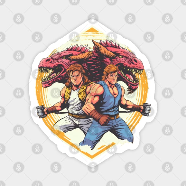 Official Double Dragon Champion Magnet by Labidabop