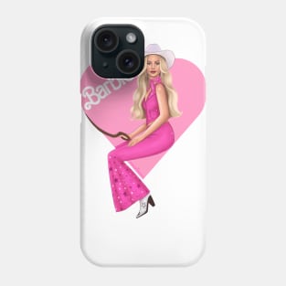 B a r b i e Doll pink Cowgirl Phone Case