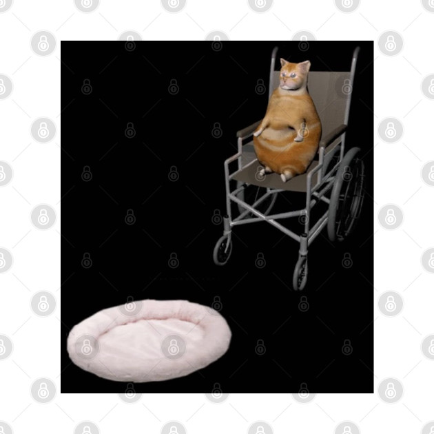 Cat In A Wheelchair Meme TShirt TeePublic