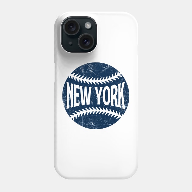 New York Retro Baseball - White Phone Case by KFig21