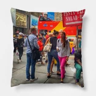 Times Square, Manhattan, New York City Pillow