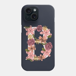 Floral Letter B Phone Case