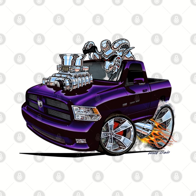 Dodge Ram Purple Truck by vincecrain