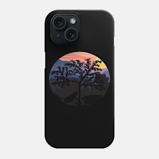 Pigs in sunset Phone Case
