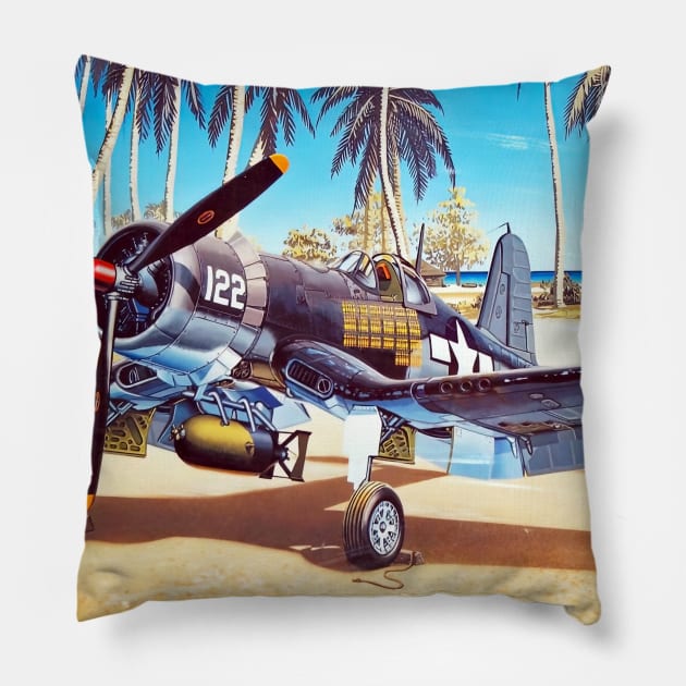 F4U A1 Corsair Pillow by Aircraft.Lover