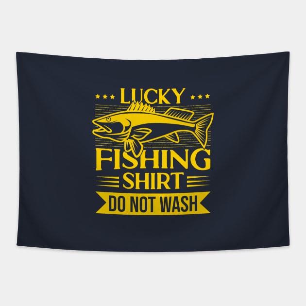 Lucky Fishing Do Not Wash Tapestry by Zen Cosmos Official