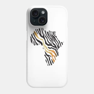 Africa Map Afrocentric Zebra Animal Print Phone Case