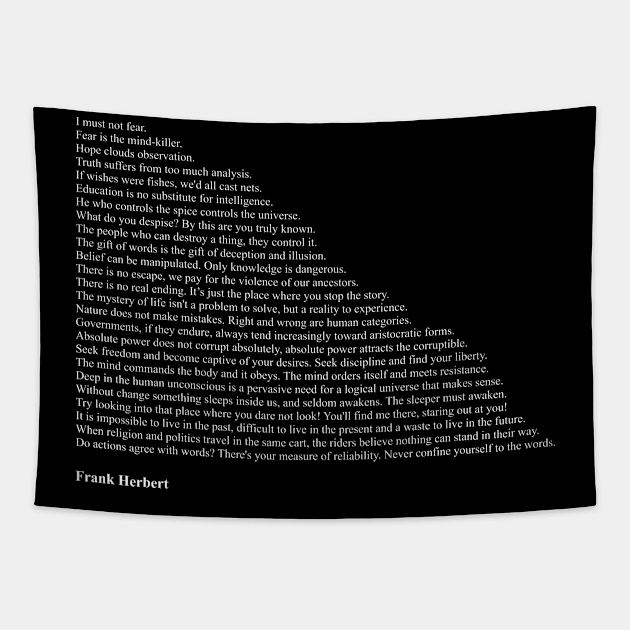 Frank Herbert Quotes Tapestry by qqqueiru