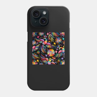 Mexican embroidery seamless pattern Phone Case