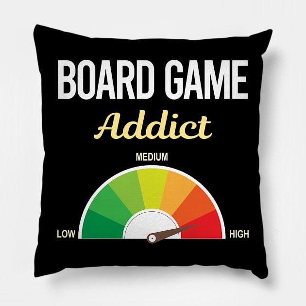 Funny Addict Board Games Pillow by symptomovertake