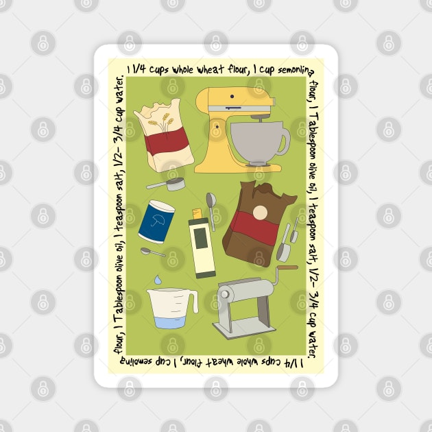 Pasta Recipe Magnet by candhdesigns