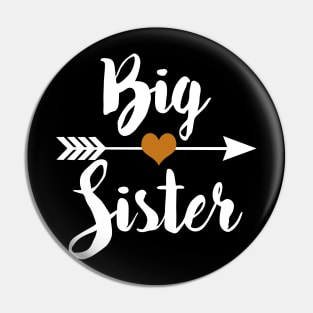 Big Sister Arrow Love White Pin