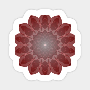 Peculiar Floral Pattern-Maroon Mandala Intricate Patterns Symmetrical Design -Koralle Magnet