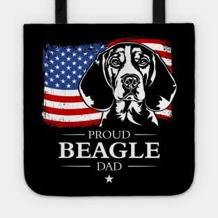 Beagle Dad American Flag patriotic dog Tote