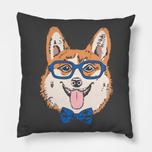 Corgi Hipster Pillow