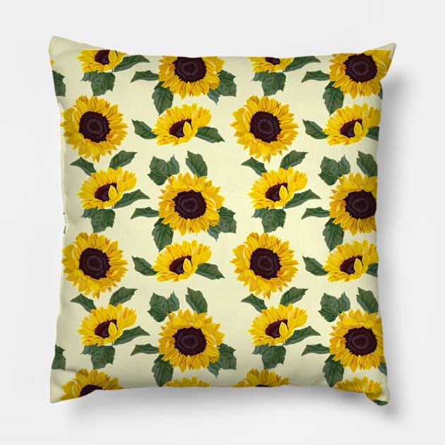 Sunflowers Pillow by edwardechoblue