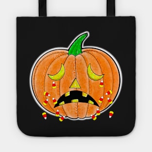 Jack’o Lantern Crying Candy Corn Tote