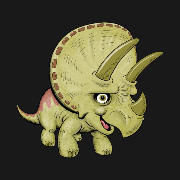 Cute Triceratops by Lines