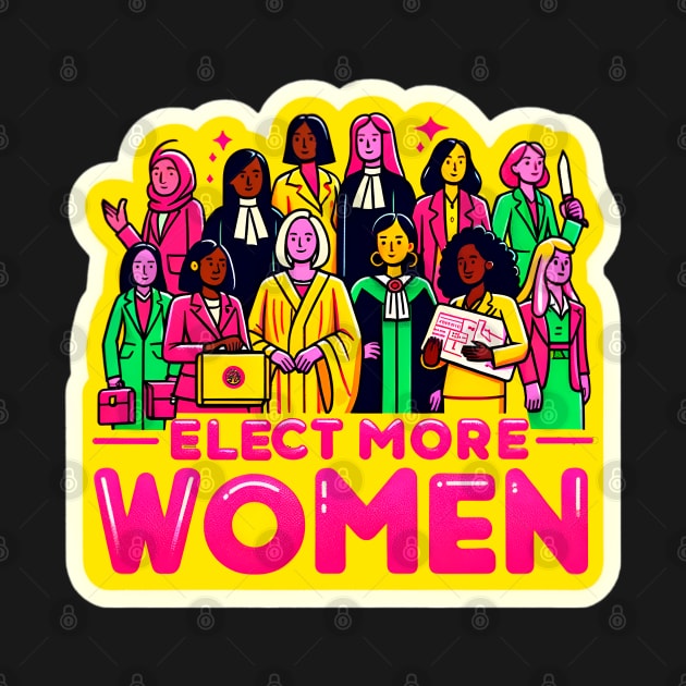 Women in Power - Elect More Women Elections 2024 by PuckDesign