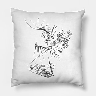 146 Unique Black White Abstract Pillow