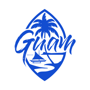 Guam Island Blue Decal T-Shirt