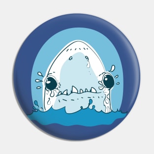 baby great white funny shark cartoon Pin