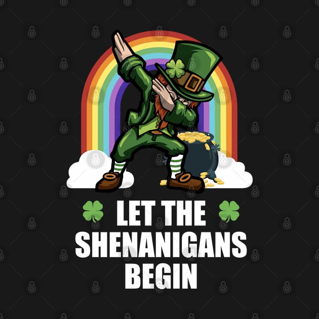 Dabbing Leprechaun Shenanigans Funny St Patricks Day by TheBeardComic