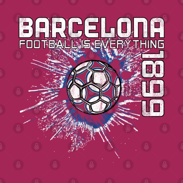 Football Is Everything - FC Barcelona Splatter Strike Vintage by FOOTBALL IS EVERYTHING