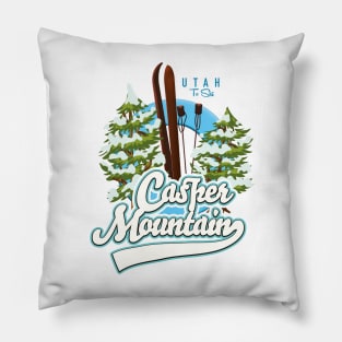 Casper Mountain Utah Ski logo Pillow